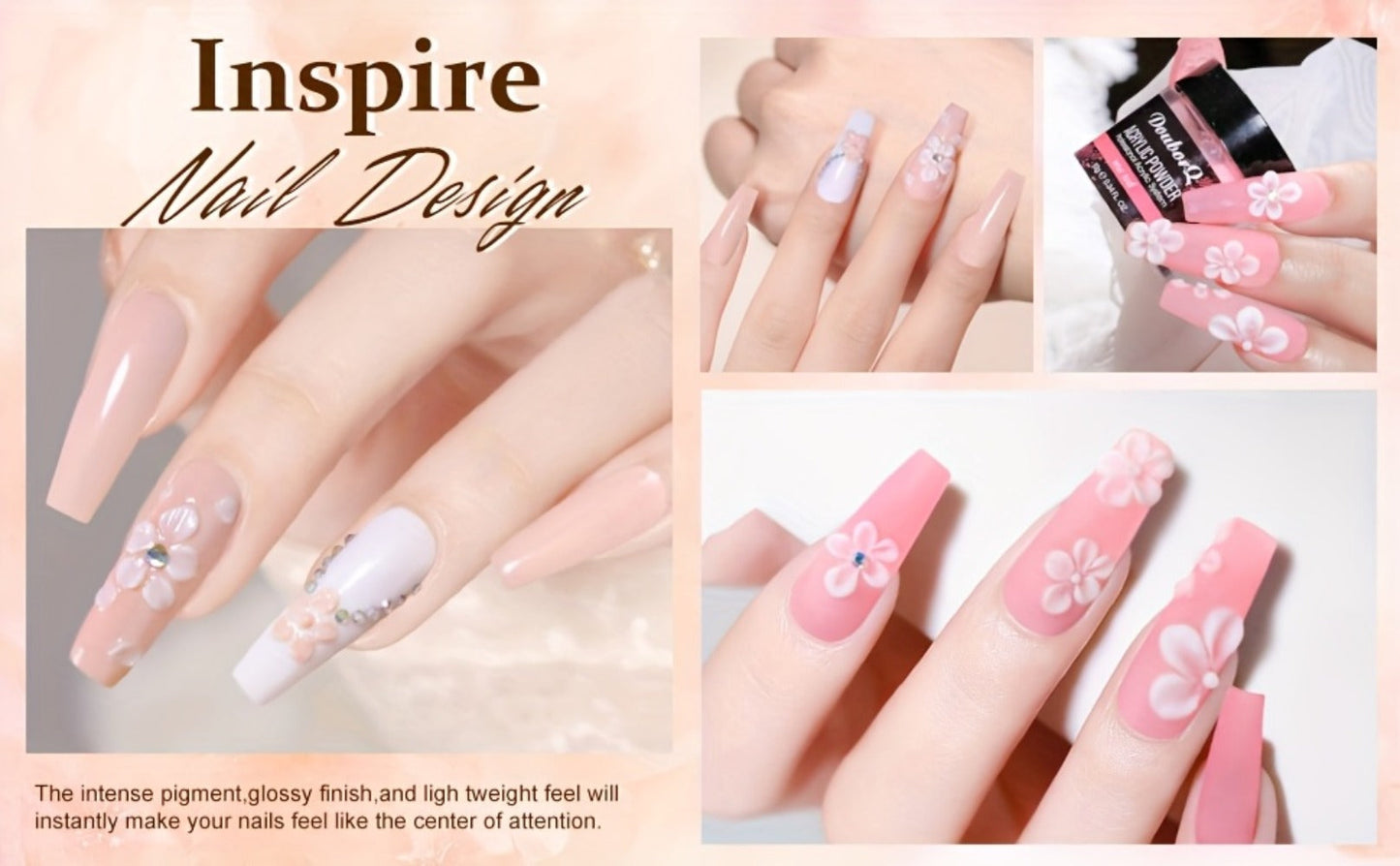 Acrylic Nail Kit Full Set with Electric Nail Drill Machine Acrylic Powder Liquid Monomer Nail Tips UV LED Lamp Art Decoration & Manicure Tools - Complete Beginner Professional Starter Kit