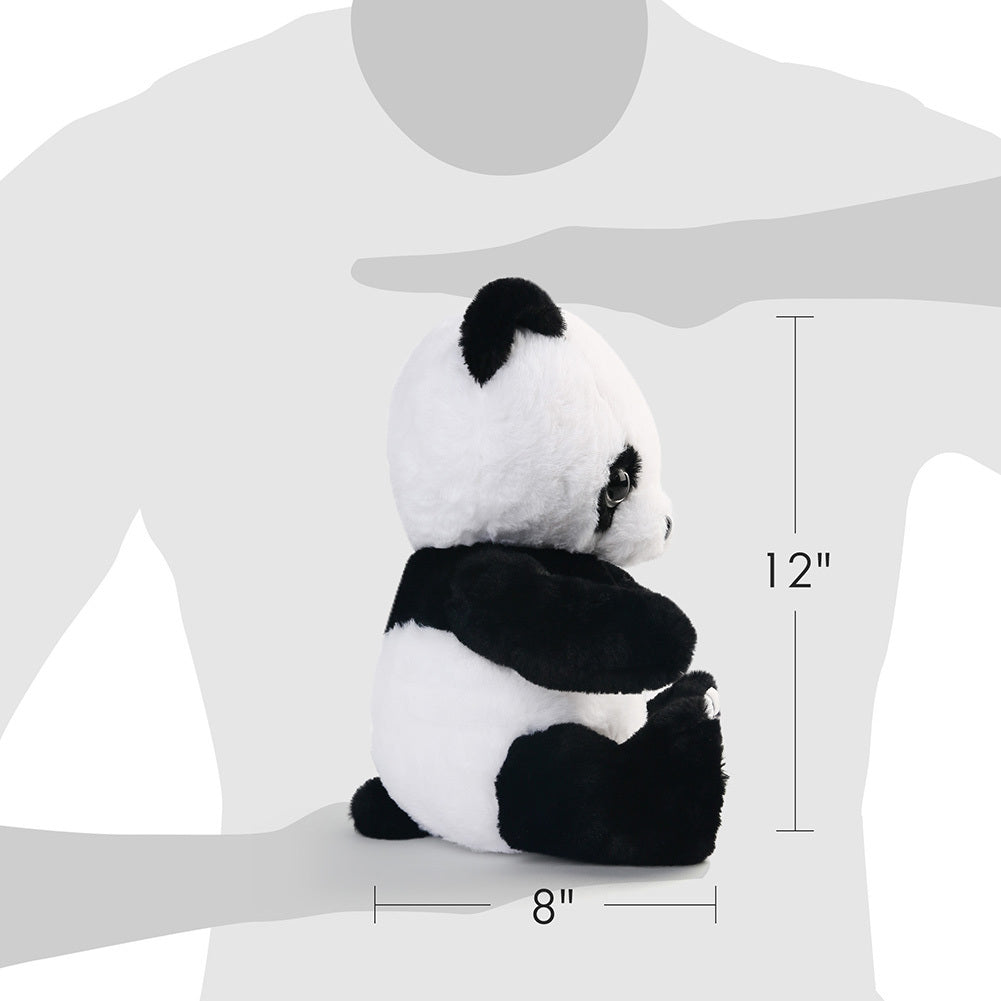 Jumbo LED Light Up Panda Stuffed Animal 12 Inch – Kawaii Panda Bear Plush Toy with Soft Glow Night Light, PP Cotton Huggable Stuffed Panda for Kids Boys Girls, Birthday Christmas Mother's Day Gift Home Decor