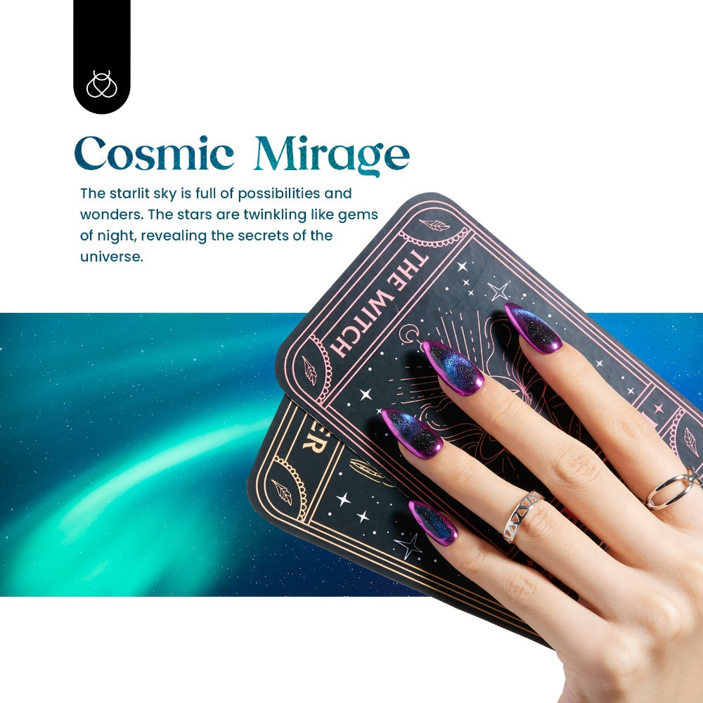 Cat Eye Gel Nail Polish Kit 24pcs — 20 Color Changing Glitter Shades with Base Coat Glossy & Matte Top Coat | Beetles Cosmic Mirage Soak Off LED Nail Art Complete Set | Holiday Birthday Gift for Women