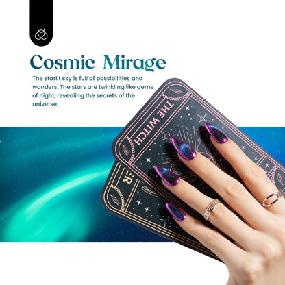 Cat Eye Gel Nail Polish Kit 24pcs — 20 Color Changing Glitter Shades with Base Coat Glossy & Matte Top Coat | Beetles Cosmic Mirage Soak Off LED Nail Art Complete Set | Holiday Birthday Gift for Women