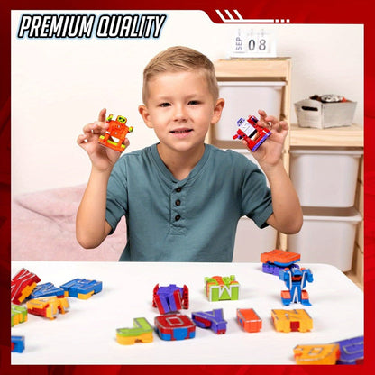 Alphabet Robot Toys for Kids Alphabots ABC Learning Letter Transform Robots – STEM Educational Toy for Boys & Girls Ages 3-8, Classroom Prizes, Treasure Box Rewards, Christmas & Birthday Gifts