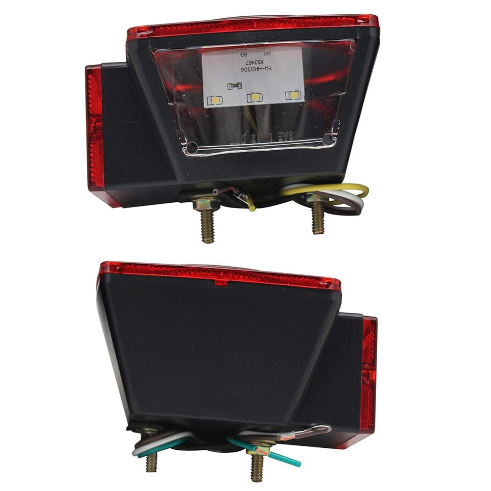 12V LED Trailer Tail Lights Kit - Stop, Turn Signal, Brake & License Plate Light for Trailers Under 80" - Boat, RV, Camper, Truck