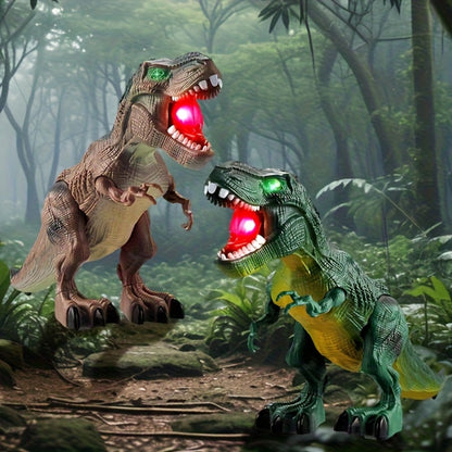 Interactive Dinosaur Toy Set 3-Pack with Sound Light & Walking – Electric Brachiosaurus Stegosaurus T-Rex Dino Toys for Boys Girls Ages 3-7, Birthday Christmas Gift
