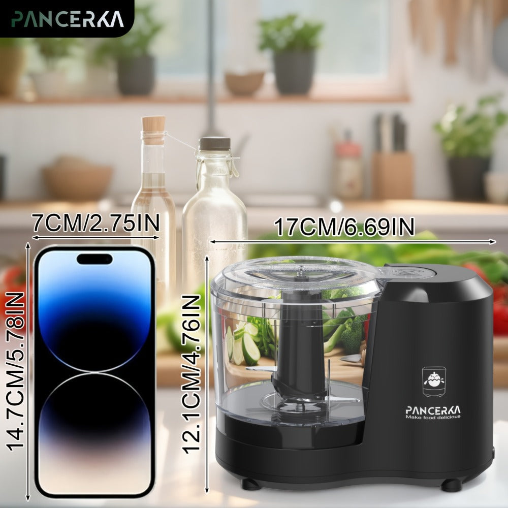 Electric Vegetable Chopper Food Processor - Mini Electric Food Chopper Blender for Kitchen, Baby Food Maker, Mixer Grinder for Dicing Mincing Puree, Black