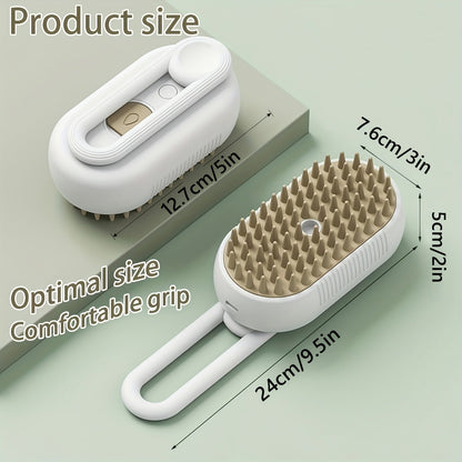 Cat Grooming Steam Brush - Self-Cleaning 4-in-1 Pet Brush with Spray for Cats & Dogs Shedding Grooming Control Deshedding Tool