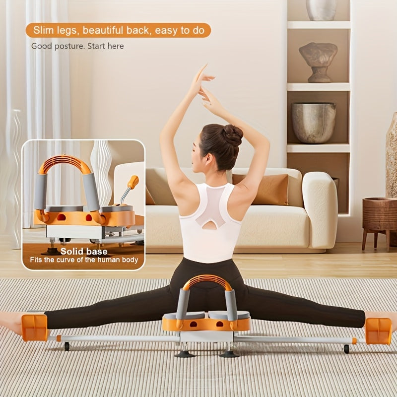 Leg Stretcher Splits Trainer 2-in-1 – 180° Adjustable, 7-Level Foot Support, Backrest & Plank Support, Foldable Ligament Stretcher for Yoga, Dance & Gymnastics