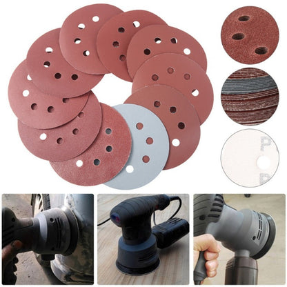 5 Inch Sandpaper 94 Pcs – 8-Hole Hook & Loop Sanding Discs, Assorted Grits 80/180/240/320/400/800/1000/1500/2000/3000, Aluminum Oxide Abrasive for Car Polishing, Wood, Metal & Paint Removal (125mm)