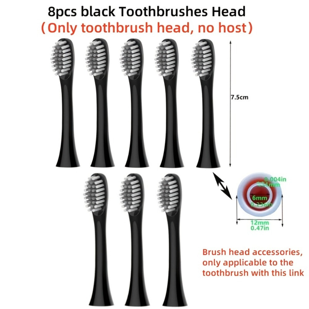 Rechargeable Electric Toothbrush with 6 Cleaning Modes & Smart Timer – USB Sonic Toothbrush for Adults, Replacement Heads Included, 3 Colors, Whitens Teeth & Protects Gums, Great Family Gift