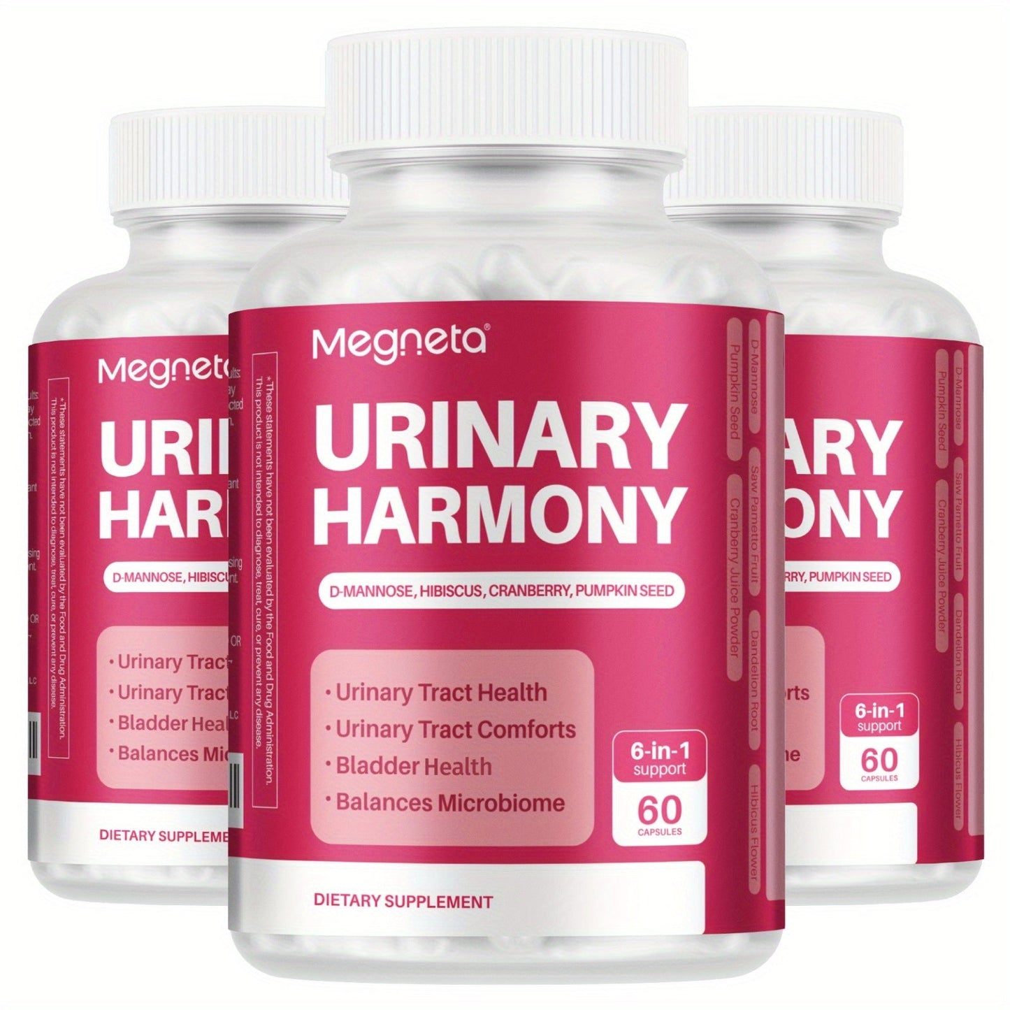 D-Mannose Urinary Tract Cleanse Supplement for Women 60 Capsules with Cranberry Dandelion Hibiscus Saw Palmetto Pumpkin Seed UTI Support
