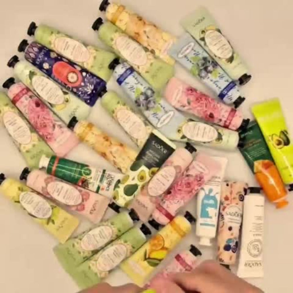 Travel Size Hand Cream Bulk 60 Pack Shea Butter Vitamin C Glycerin Moisturizing Lotion for Dry Cracked Hands – Assorted Styles Skincare Bulk Gift Set for Women Coworkers Teachers Graduation Appreciation