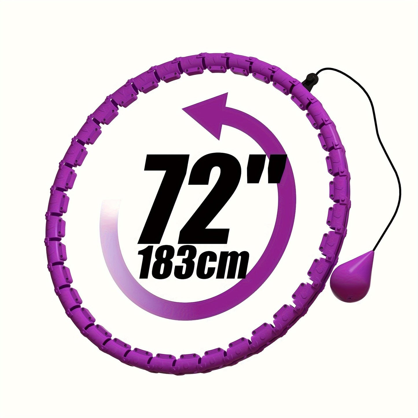 Weighted Hula Hoop for Adults – 36-Knot Gravity Fitness Circle, Adjustable Resistance, Detachable Design for Core Workouts, Waist Slimming & Strength Training, Home & Gym Use, Great Fitness Gift