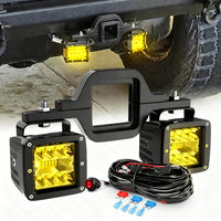 2PCS 4-inch*LED yellow style