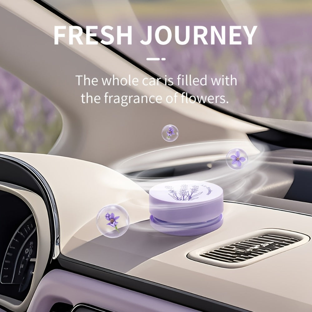 Car Solid Perfume Air Freshener 2-Pack – Long-Lasting Solid Fragrance for Car, Home, Office & Bedroom, Available in Cherry, Lavender, Lime, Rose & Sweet Orange Scents