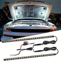 [LED Lighting Kit] LED Lighting Kit for Car Engine Hood - 2pcs - 12V. Automotive LED Strip Light Pole. Working Inspection Light Strip for Car Engine Hood. Automatic Switch. 46 LEDs. Universal Fit for Any Vehicle