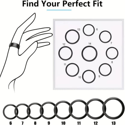 Smart Ring Health Fitness Tracker - Sleep Monitor Heart Rate Temperature Blood Pressure Pedometer Calorie Menstrual Cycle Tracker, Bluetooth 5.0 Compatible with iPhone Android, No Subscription Fee