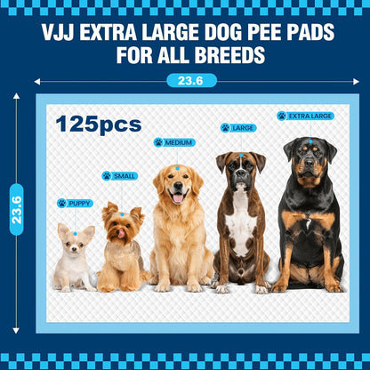 Bulk Pet Pee Pads 50 to 400-Count – Super Absorbent Leak-Proof Disposable Training Pads 23.6"x23.6" | For Dogs, Puppies, Cats & Rabbits | Extra Thick Option Available | Multi-Pet Household Value Pack