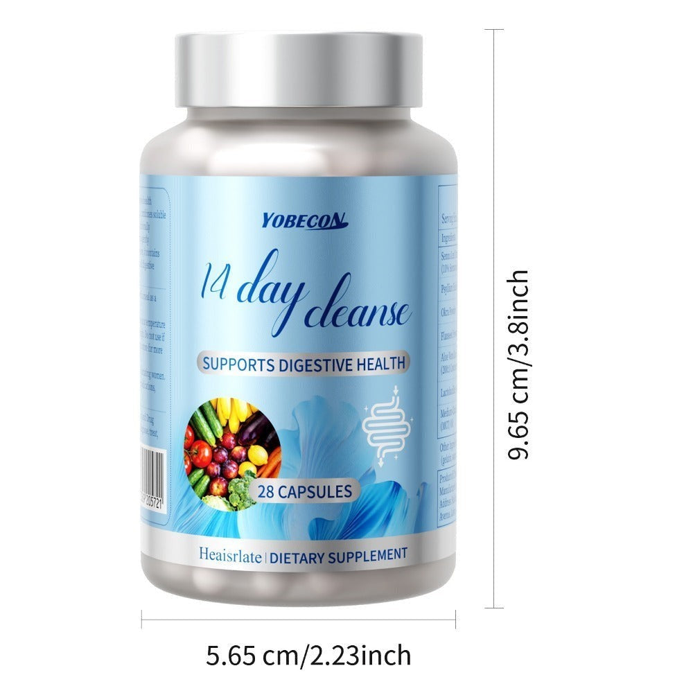 Colon Cleanse Capsules with Senna Leaf, Psyllium Husk & MCT Oil | 14-Day Advanced Gut Detox & Digestive Support Formula | Natural Bowel Regularity Supplement for Women & Men