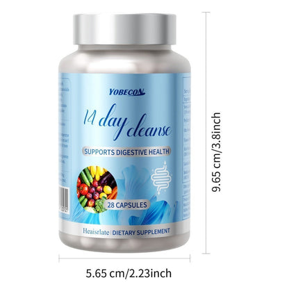 Colon Cleanse Capsules with Senna Leaf, Psyllium Husk & MCT Oil | 14-Day Advanced Gut Detox & Digestive Support Formula | Natural Bowel Regularity Supplement for Women & Men