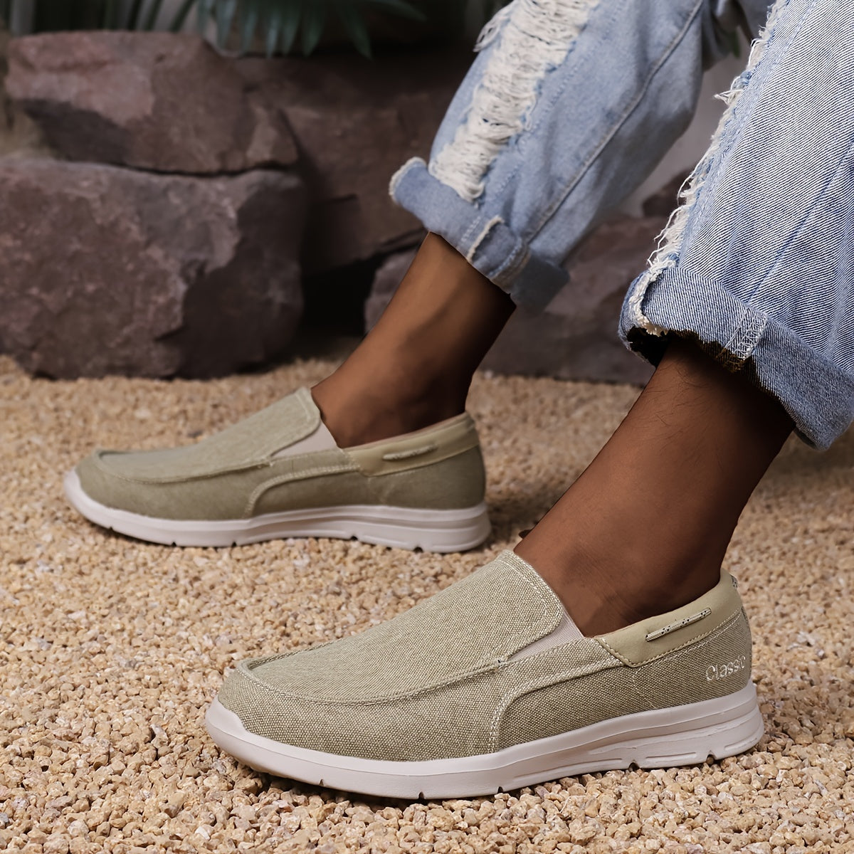Men's Loafers & Flats - Breathable Mesh Slip-On for Everyday Wear 087013