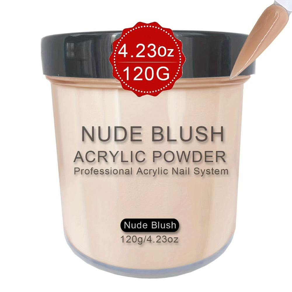 Nude Beige Acrylic Nail Powder 4oz – Natural Sheer Cover Sculpting Powder for Nail Extensions Overlays Enhancements Salon & DIY Manicure Professional System