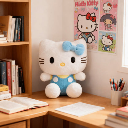 Hello Kitty KT Cat Stuffed Animal 3 Colors – Sanrio Kawaii Plush Doll in Red Pink Blue Soft Collectible Toy, Birthday Valentine Christmas Gift for Girls Teens Hello Kitty Fans