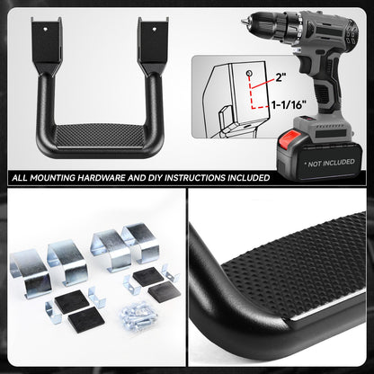 DNA MOTORING Universal Side Step Pad for Chevy GMC Ford Dodge Ram Toyota Nissan Truck Pickup SUV Aluminum 350 Lbs Max 2/4 PCS