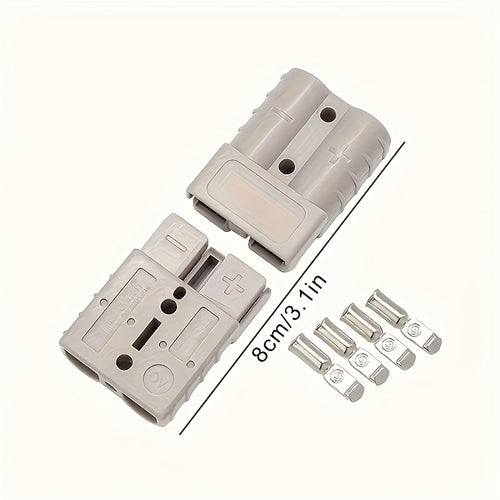 10pcs Quick Connect Battery Disconnect Kit - 50A 6AWG 2-Pole Plug Set for Cars ATVs Trailers - Ideal for Mechanics DIYers & Vehicle Owners