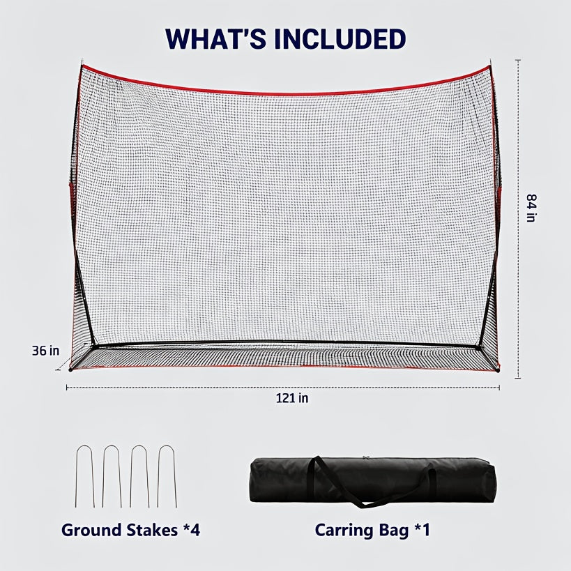 Baseball Softball Training Net 7x7ft with Arch Frame & Carry Bag - Batting & Pitching Practice for All Skill Levels, Black & Red Options