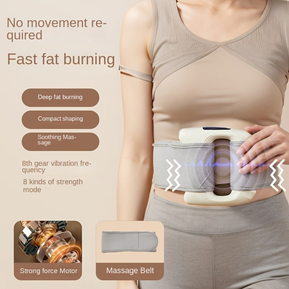 Dual Motor Electric Fascia Ring with Massage Belt – 8 High-Frequency Vibration Modes, Type-C Rechargeable Large Battery, Ergonomic Grip, Upgraded Vibration Massager for Full Body Muscle Relief