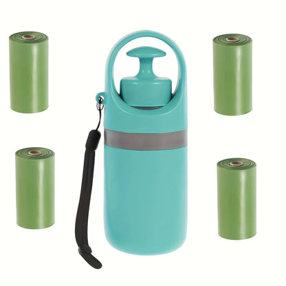 Dog Poop Scooper with Bag Dispenser – 5-Pack Portable Claw Design, Leak-Proof Waste Bags Included, Durable Plastic for Outdoor Dog Waste Pickup, Green