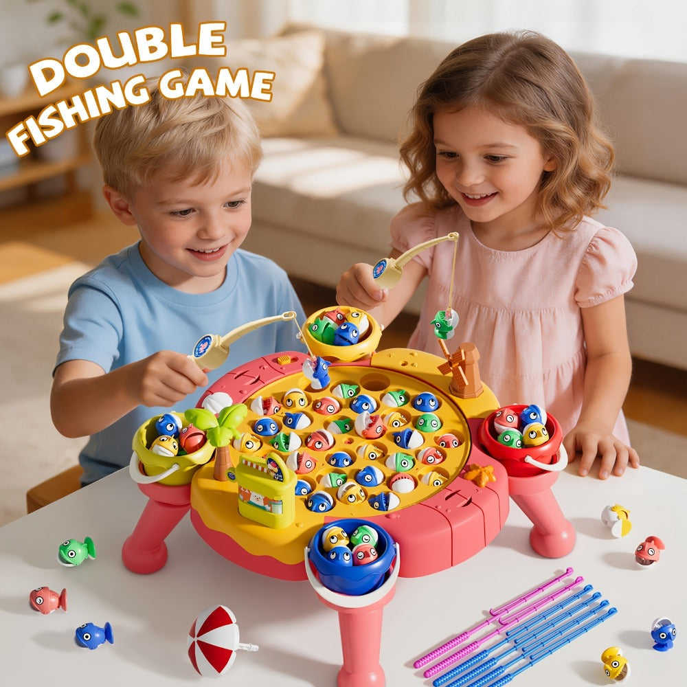 Magnetic Fishing Game for Kids 66 Pieces – Ocean Fishing Toy Set with Rods for Toddlers Ages 3 4 5 6, 1-8 Players, Birthday Gift for Boys & Girls