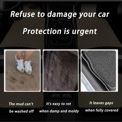 Four-piece car/Five-piece floor mat, luxury PU leather non-slip car floor mat, universal for front and rear rows, non-slip and wear-resistant, protective vehicles, suitable for most models
