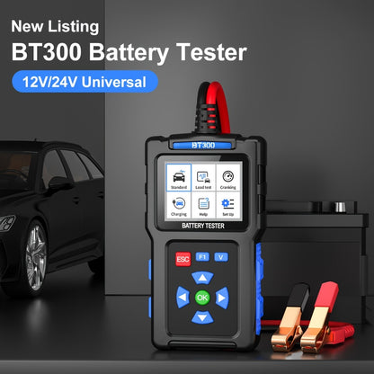 Car Battery Tester 12V 24V 20-2000 CCA Automotive Battery Load Tester and Alternator Tester for AGM GEL Lead-Acid Batteries Multi-Language BT3001