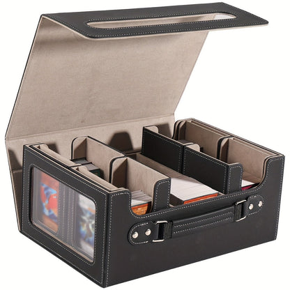 5-in-1 Card Storage Box 400+ Cards – Detachable Sports Card Organizer Display Case for Pokemon MTG Baseball Football TCG Trading Cards, Collector Gift, 4 Colors
