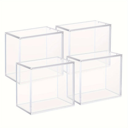 Acrylic Booster Box Display Case with Magnetic Lid – Thick 5mm Clear Protective Storage for Pokemon TCG Card Collectors, 3/4/6 Pack, 5.8"x3.5"x5.3"
