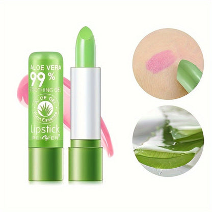 pH Color Changing Lipstick Aloe Squalane — Magic Green to Pink Formula, Long-Lasting Moisturizing Glossy Lip Color, Personalized Shade Reactive Tint, 6-Pack & 12-Pack Gift Set for Women