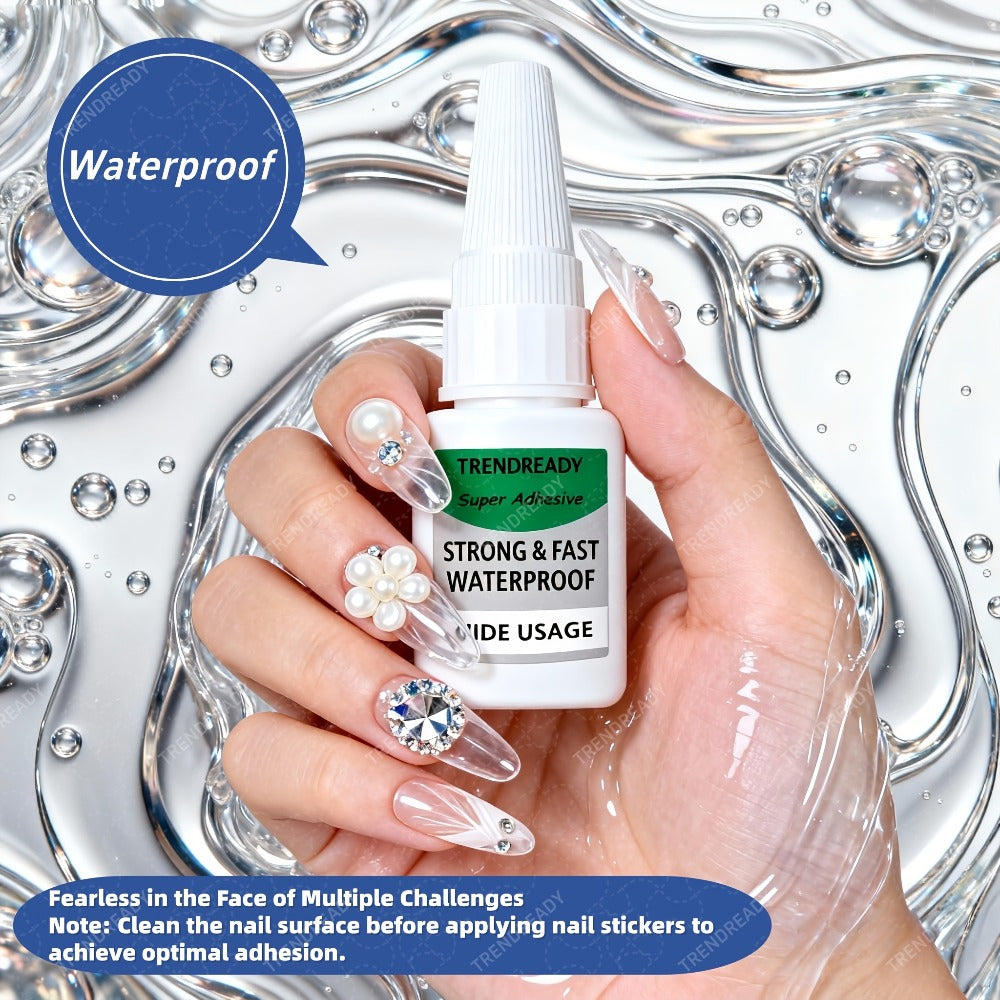 60+ Day Hold Nail Glue 4 Bottles 20g Each Super Strong Extra Hold Fast Drying No Lamp Needed Heavy Duty Adhesive for Press On Nails Fake Nails Acrylic Tips Nail Art Salon Home Use