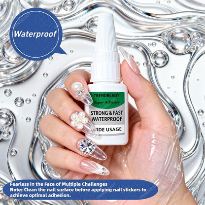 60+ Day Hold Nail Glue 4 Bottles 20g Each Super Strong Extra Hold Fast Drying No Lamp Needed Heavy Duty Adhesive for Press On Nails Fake Nails Acrylic Tips Nail Art Salon Home Use