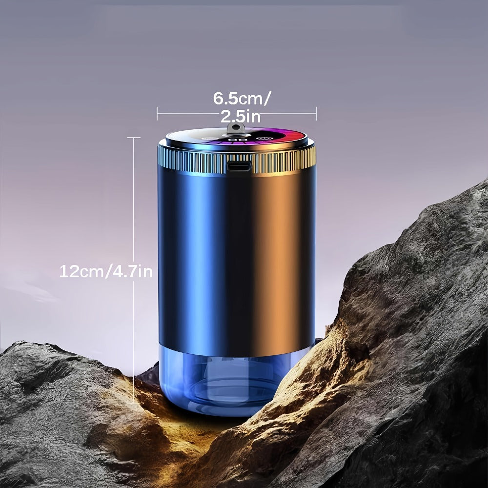 Car Aromatherapy Diffuser with Dynamic Light Show & Starry Sky Projector - USB Rechargeable Air Freshener, Essential Oil Perfume, Adjustable Fragrance for Car Interior