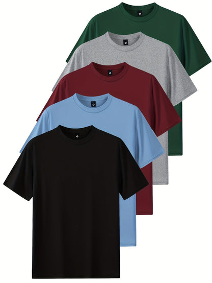 Men's Essential T-Shirt - Round Neck Short Sleeve Travel Style 545637