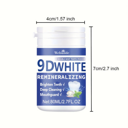 Hydroxyapatite Tooth Powder 3-Pack Remineralizing Whitening Deep Cleaning Mint Fresh Breath Enamel Repair Oral Care for Men Women 80ml Each Bottle