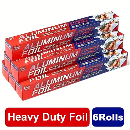 Heavy Duty Aluminum Foil Roll 12 Inch Wide 30 Sq Ft for Restaurant Food Packaging Grilling Cooking