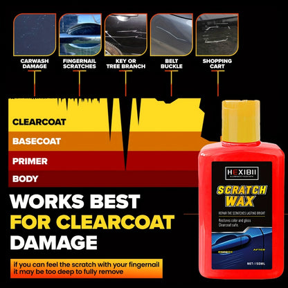 Car Scratch Remover Paste Kit – Clear Coat Scratch Eraser for Light Surface Marks & Swirl Marks, Car Paint Repair Paste | 150ml or 2-Bottle Set