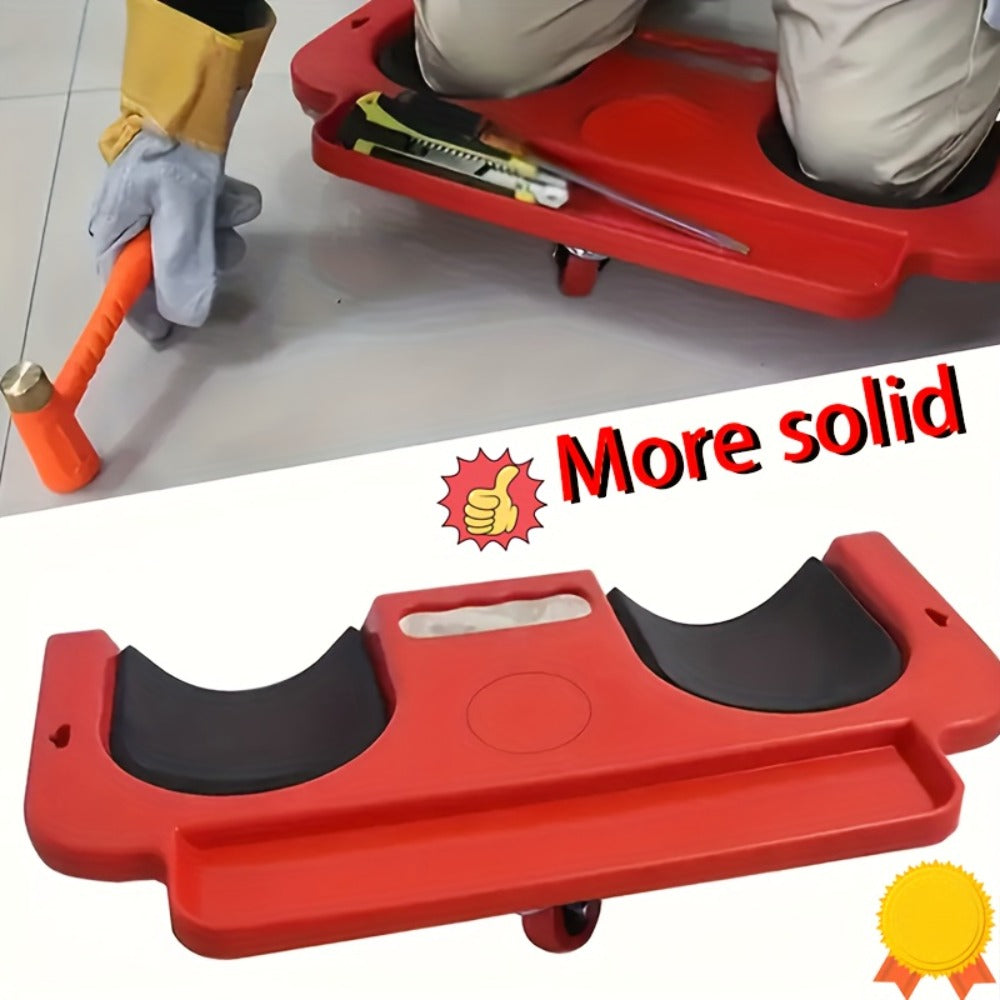 Rolling Knee Creeper Pad with Built-In Tool Tray – ABS High-Impact Frame, Cushioned Kneeling Pad for Car Repairs, Carpentry & Flooring, 11 Color Options