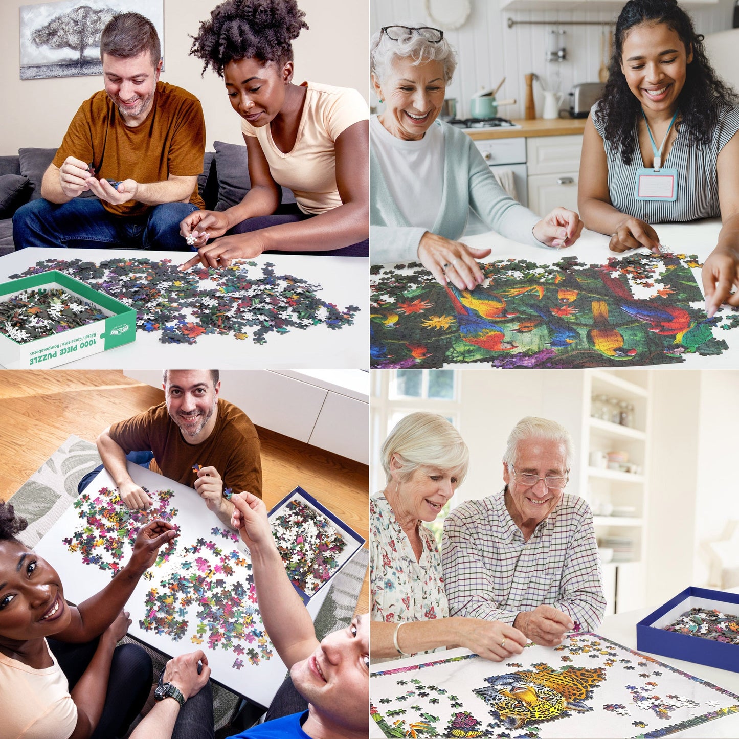1000 Piece Jigsaw Puzzles for Adults 3-Pack – Challenging Large Puzzle Set with Wildlife, Scenic Landscape & Nature Themes | Letters on Back, Family Game Night, Birthday Christmas Gift
