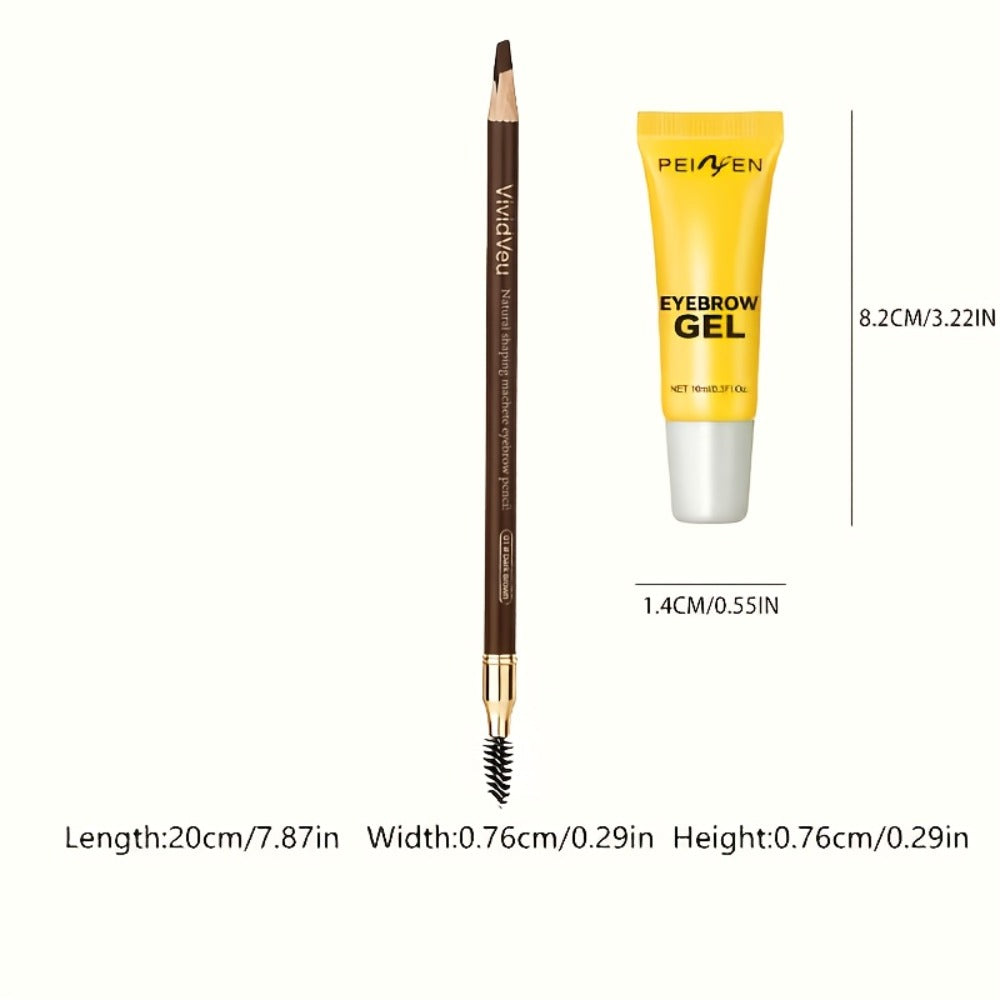 Smudge Proof Waterproof Eyebrow Pencil 4-Pack Double-Ended with Built-In Spoolie Brush – Long Lasting Sulfate Free Natural Brow Look for All Skin Types