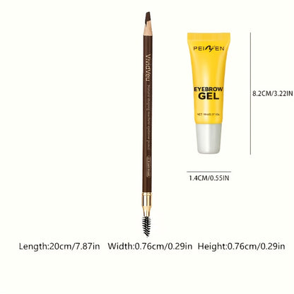 Smudge Proof Waterproof Eyebrow Pencil 4-Pack Double-Ended with Built-In Spoolie Brush – Long Lasting Sulfate Free Natural Brow Look for All Skin Types
