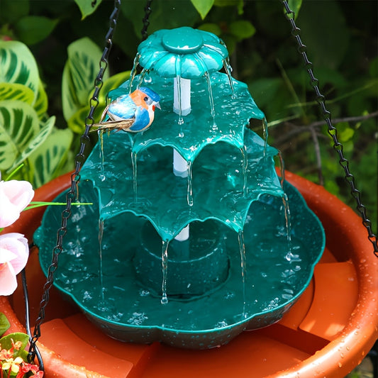 Solar Garden Fountain 3-Layer Wave 6.5W IPX8 Dark Green DIY