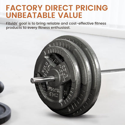 Standard Barbell 5FT – Solid Steel 1-Inch Bar, 300 LB Capacity, Chrome & Black Finish, Multi-Grip Knurling for Home Gym Strength Training