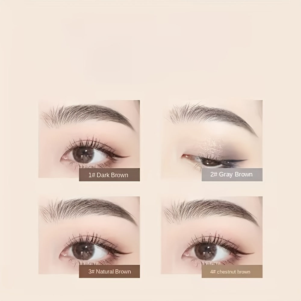 Smudge Proof Waterproof Eyebrow Pencil 4-Pack Double-Ended with Built-In Spoolie Brush – Long Lasting Sulfate Free Natural Brow Look for All Skin Types